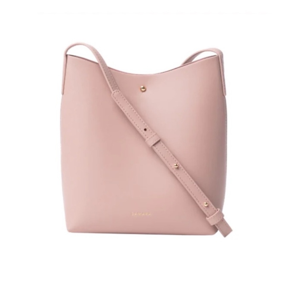 New Samara Light Pink Vegan Leather Small Crossbody Purse Bag